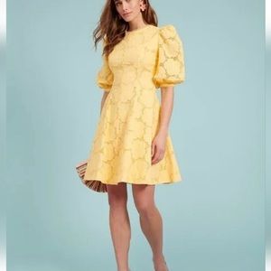 Rachel Parcell Yellow Buttercup Eyelet Short Dress Women’s Size S NWT